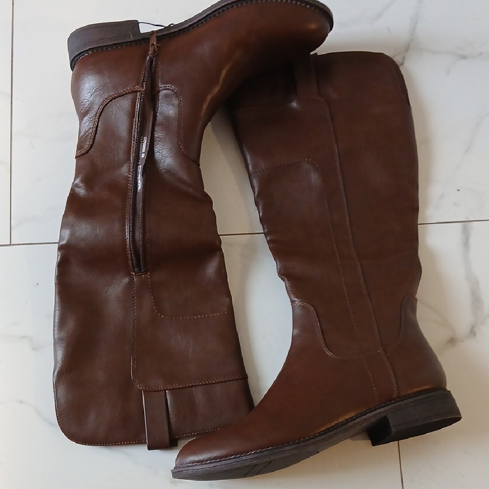 Elegant Brown Over the Knee Boots